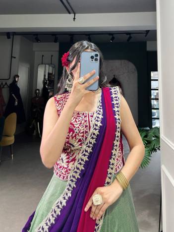 LNB 1421 SGN DESIGNER SILK LEHENGA CHOLI WHOLESALER IN INDIA